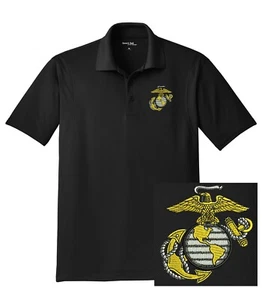 USMC - klassisches EGA (Eagle Globe & Anchor) Dri-Mesh Poloshirt - Bild 1 von 10