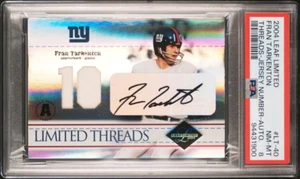 2004 Leaf Limited Threads /10 Patch Auto Fran Tarkenton Graded PSA 8 POP 1/1 - Picture 1 of 3