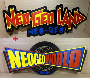 CLEARANCE NEO GEO WORLD + LAND Logo-Schild aus Holz – Wanddisplay Aes mvs cd - Bild 1 von 3