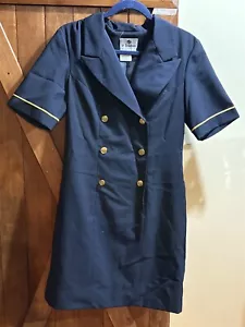 cute vintage Continental Airlines Stewardess dress uniform, size 10 - Picture 1 of 6
