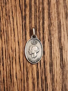 Monaco Charm Prinzessin Grace Prinz Ranier Portrait 800 Silber Côte d'Azur - Bild 1 von 24
