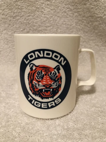 Vintage Detroit London Tigers Baseball Classic Logo Coffee Mug Cup Free Press Cover