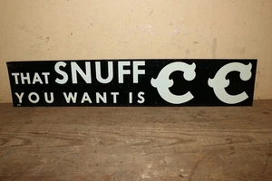 Vintage 1940's CC Snuff Chewing Tobacco General Store 21" Metal Sign - Picture 1 of 5