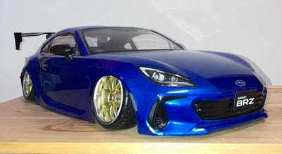 SUBARU BRZ ZD8 RC Car Body Only 1:10 Metallic Blue Painted TAMIYA - Image 1 of 4