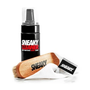 Sneaky Shoe Trainer Cleaner Kit Stain Remover Cleaner Foam Brush and Cloth - Picture 1 of 1