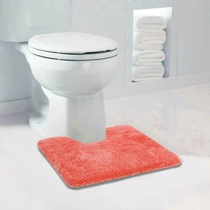 Bathroom Contour Rug (20x24, Living Coral) Non Slip Bath Mats for Bathroom Wa... - Picture 1 of 9