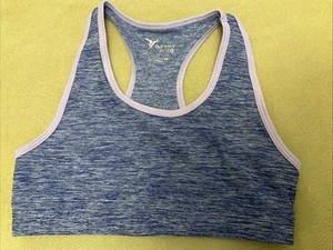 Old Navy Active Sports Bra Xl Girls 14 Purple Blue Racerback Pullover - Picture 1 of 3