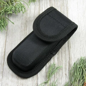 Folding Knife Sheath | Hard Molded Tactical Black Nylon Pouch for 4" Folders - Picture 1 of 1