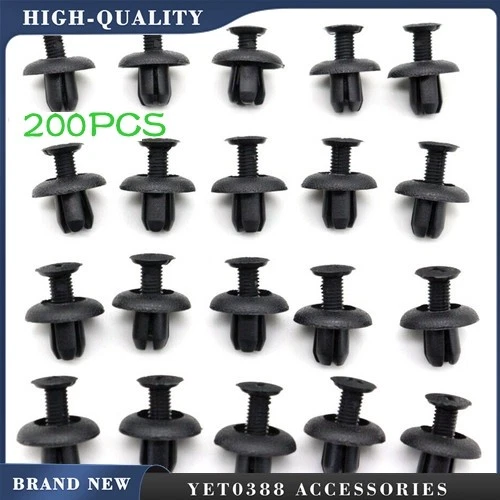 200 PIEZAS MB253964 Clips de retención tipo empuje para parachoques para Mitsubishi Lancer Evo Foto 1 de 4