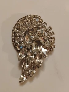 Vintage Kramer of New York klare Strass Brosche signiert - Bild 1 von 5