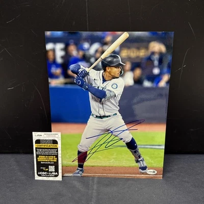 Julio Rodriguez Seattle Mariners Autographed 11x14 Photo Signed JSA COA - Image 1 of 4