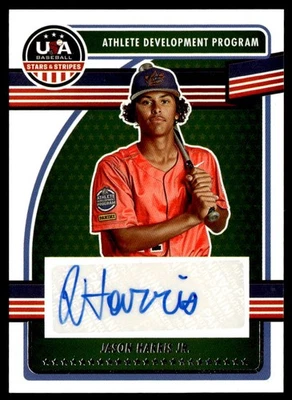 2023 Panini Stars & Stripes USA Jason Harris Jr. Autograph Texas Rangers - Image 1 of 2