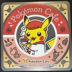 2021 Pokemon Center Pokemon Cafe Pikachu Coaster Japan Exclusive - Picture 1 of 7