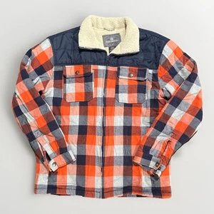 Free Country Woodsman Fleece Lined Flannel Shirt Jacket Shacket Plaid Men's L - Picture 1 of 7