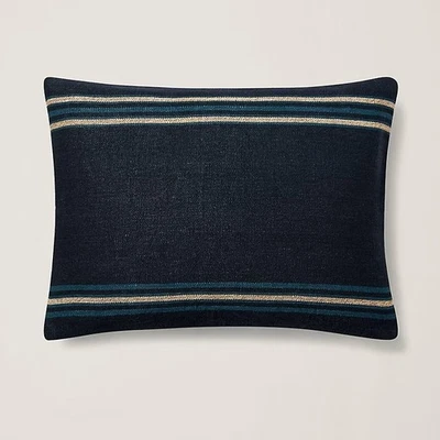 Ralph Lauren Mathers 22x22 Throw Pillow Cover Only Navy Linen Coastal Preppy NEW - Image 1 of 4