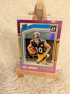 2024 Panini Donruss - Pink Optic Rated Rookie #348 Roman Wilson Steelers - Bild 1 von 2