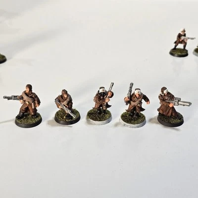 Warhammer 40k Guardia Imperial Valhallan Guerreros de Hielo Metal Pintado De Colección 5 Piezas Foto 1 de 4