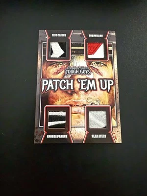 Presidents Choice Tough Guys Quad Patch Em Up  CAIRNS WILSON PARROS AVERY #/5 - Image 1 of 2