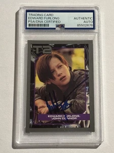 EDWARD FURLONG SIGNED AUTO Terminator 2 Judgment Day 1991 #136 John Connor PSA - Picture 1 of 2