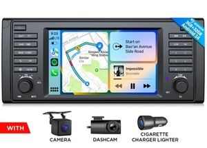 Android 14 Car Stereo Radio GPS DSP Apple CarPlay For BMW 5-series E39 1995-2003 - Picture 1 of 21