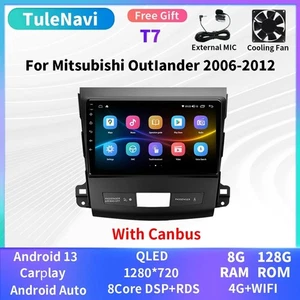 Radio estéreo para automóvil CarPlay pantalla reproductor GPS pantalla para Mitsubishi Outlander 2006-2012 - Imagen 1 de 40
