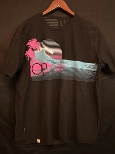 Vintage OP Ocean Pacific Reversible Men’s Large T Shirt Surf Geometric Tagless - Picture 1 of 13