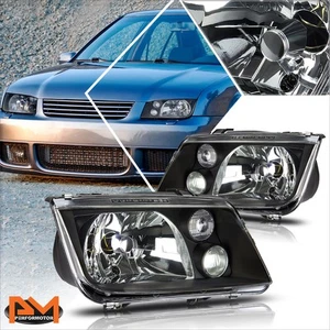 Faro estilo código electrónico con lámpara antiniebla con carcasa negra para 99-05 VW Jetta MK4 - Imagen 1 de 7