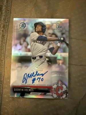 Quentin Holmes 2017 Bowman Draft #CDA-QH Chrome Auto Refractor /499 - Image 1 of 4