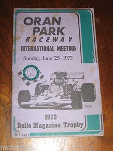 Juni 1972 ORAN PARK RACEWAY Internationales RENNPROGRAMM, KOSTENLOSER VERSAND AUSTRALIEN - Bild 1 von 7