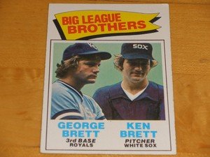 1977 Topps Baseball Big League Brothers #631 George Brett Ken Brett