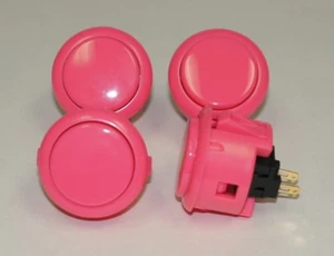 Japan Sanwa Buttons OBSF-30-P Pink Color x 4 pcs Video Game Arcade parts - Picture 1 of 7
