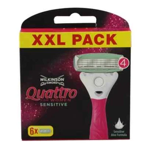 6 Wilkinson Quattro For Women Sensitive Rasierklingen 6er Klingen Aloe Vera XXL - Bild 1 von 1