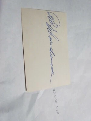 Red Schoendienst Signed Index Card Beckett Pre Certified  - Image 1 of 3