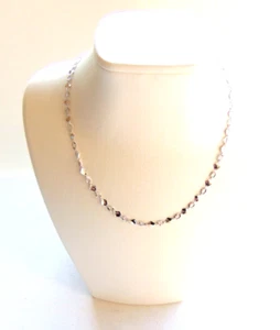 DAMEN HALSKETTE 18 KT GOLD GEWICHT g.3,90 OVALE UND RAUTEN SPIEGELVERARBEITUNG - Bild 1 von 4