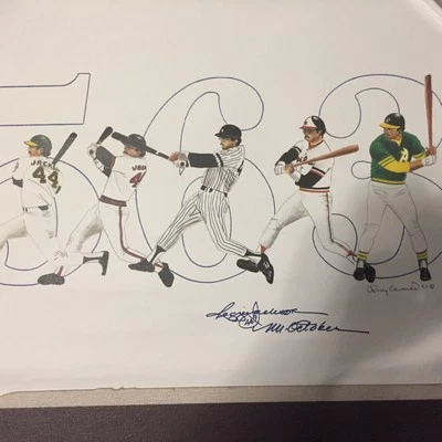 REGGIE JACKSON Hand Painted and signed by Reggie Jackson - Image 1 of 2
