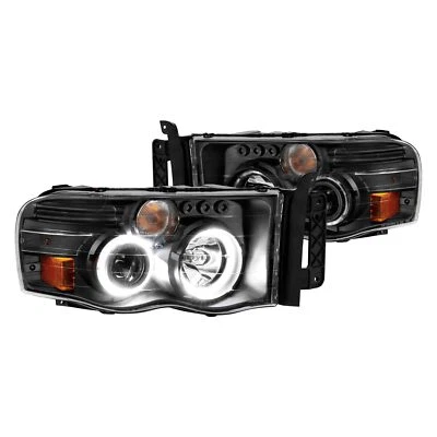Faros proyectores ANZO con halo negro ámbar transparente para Dodge Ram 1500 | 111490 Foto 1 de 4