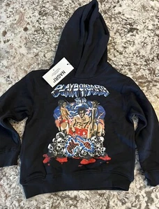 4/5 Boys Toddlers Hoodie NEW NAGRI Playboi Carti Kids Sweatshirt Black Size 110 - Imagen 1 de 8