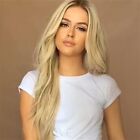 Women's Wig Long Blonde Curly Wavy Synthetic Hair Heat Resistant Party Ags