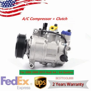 Compresor aire acondicionado aire acondicionado con embrague para Audi A4 / A4 Quattro 2006-2010 - Imagen 1 de 10