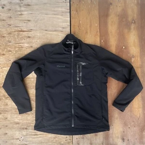 Marmot Rain Jacket Mens Medium Black Full Zip Outdoors Lightweight Pockets - Picture 1 of 18