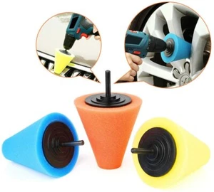 Wheel Hub Polish Buffing Pad Polishing Sponge Cone Metal Foam Pad Car Burnish - Picture 1 of 12