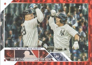 2023 Topps Update Baseball Orange Foilboard #US269 Anthony Volpe Aaron Judge/299