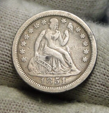 1851 O Seated Liberty Dime Cover