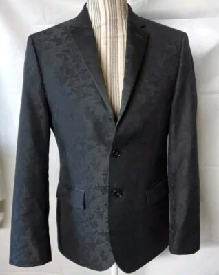 Chaqueta Blazer Lauren Ralph Negra Floral Jacquard $325 Talla XS Mujer/Jóvenes 16R Foto 1 de 4