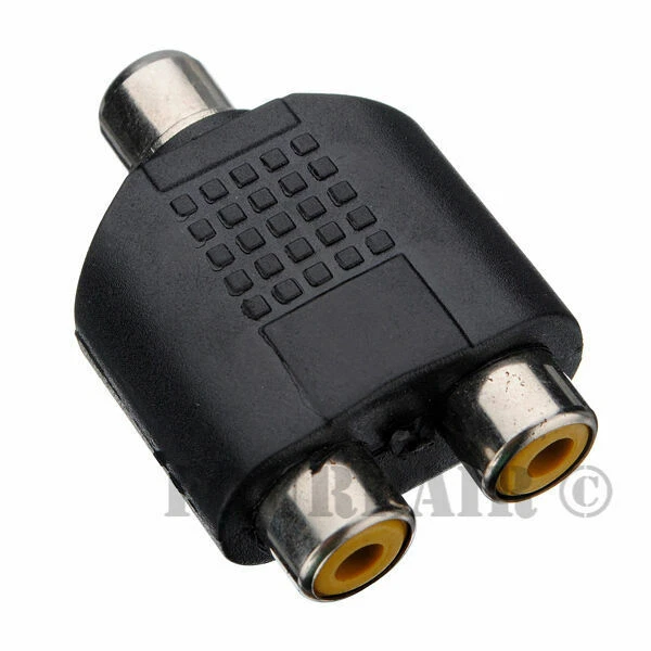 Адаптер конвертер аудиокабель Y-разветвитель гнездо RCA на два гнезда RCA - Изображение 1 из 1