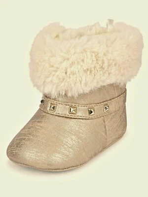 The Children's Place Baby Girls' Studded Bootie Infant Size 3, 5 Gold NWT - Image 1 of 3