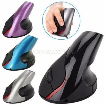 Wired Ergonomic Vertical Mouse Arthritis Wrist Pain Carpel Tunnel PC Laptop Tool - Image 1 of 2