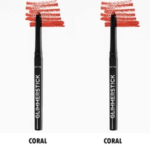 NEW Avon Glimmersticks Retractable Lip Liner / CORAL / SET OF 2 - Picture 1 of 12