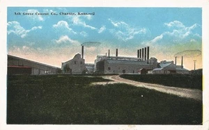 Postcard Kansas Chanute Ash Grove Cement Co Neosho County ca 1940s Unused - Picture 1 of 1