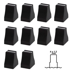 SIFAM 10 slide potentiometer FADER KNOB CAP BLACK 4x1.2mm replacement pot - Picture 1 of 7